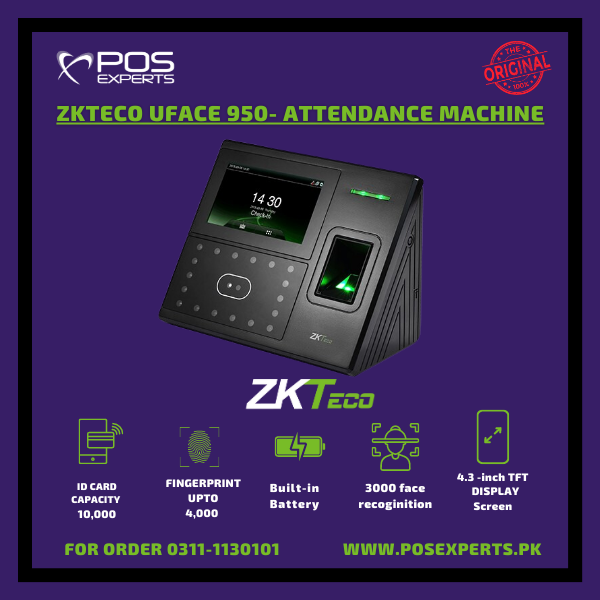 POS Experts: ZKTECO UFACE 950 ATTENDANCE MACHINE